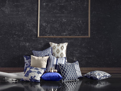 Set Of 2 Square Beige Floral Throw Pillow Covers