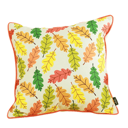 Set Of 4 18"  Autumn Leaves Throw Pillow Cover In Multicolor
