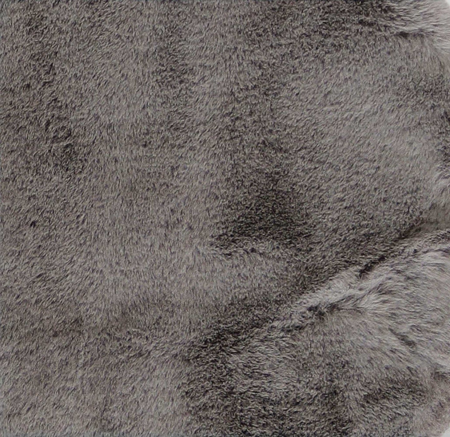 2' X 3' Gray Faux Rabbit Fur Area Rug