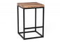Squared Off Natural Wood Stool