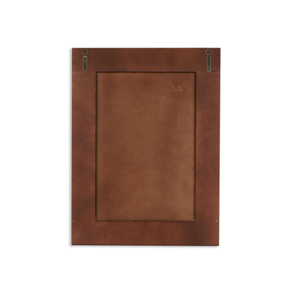 Modern Farmhouse Rectangular Wood And Galvanized Metal Wall Mirror