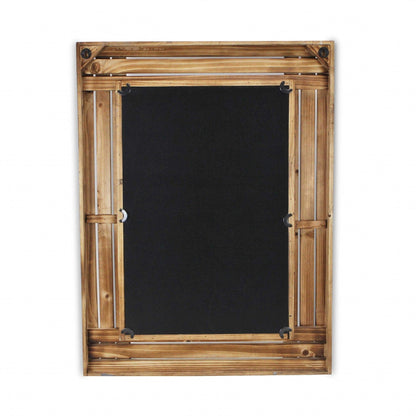 Rectangular Multicolored Wood Framed Mirror