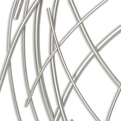 Silver Metal Abstract Round Hanging Wall Art Decor