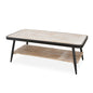 Industrial Style Distressed Whitewash And Gray Coffee Table