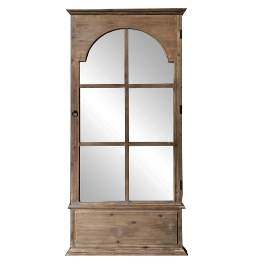 Rectangular Rustic Door Design Leaning Mirror With Door Hinge