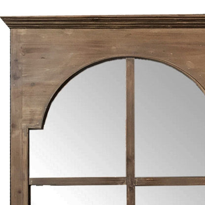 Rectangular Rustic Door Design Leaning Mirror With Door Hinge