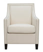 Beige Upholstered Accent Chair
