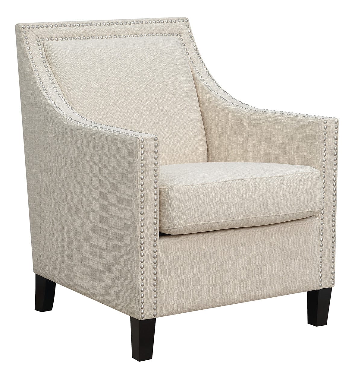 Beige Upholstered Accent Chair
