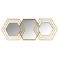 Gold Hexagon Trio Modern Wall Mirror