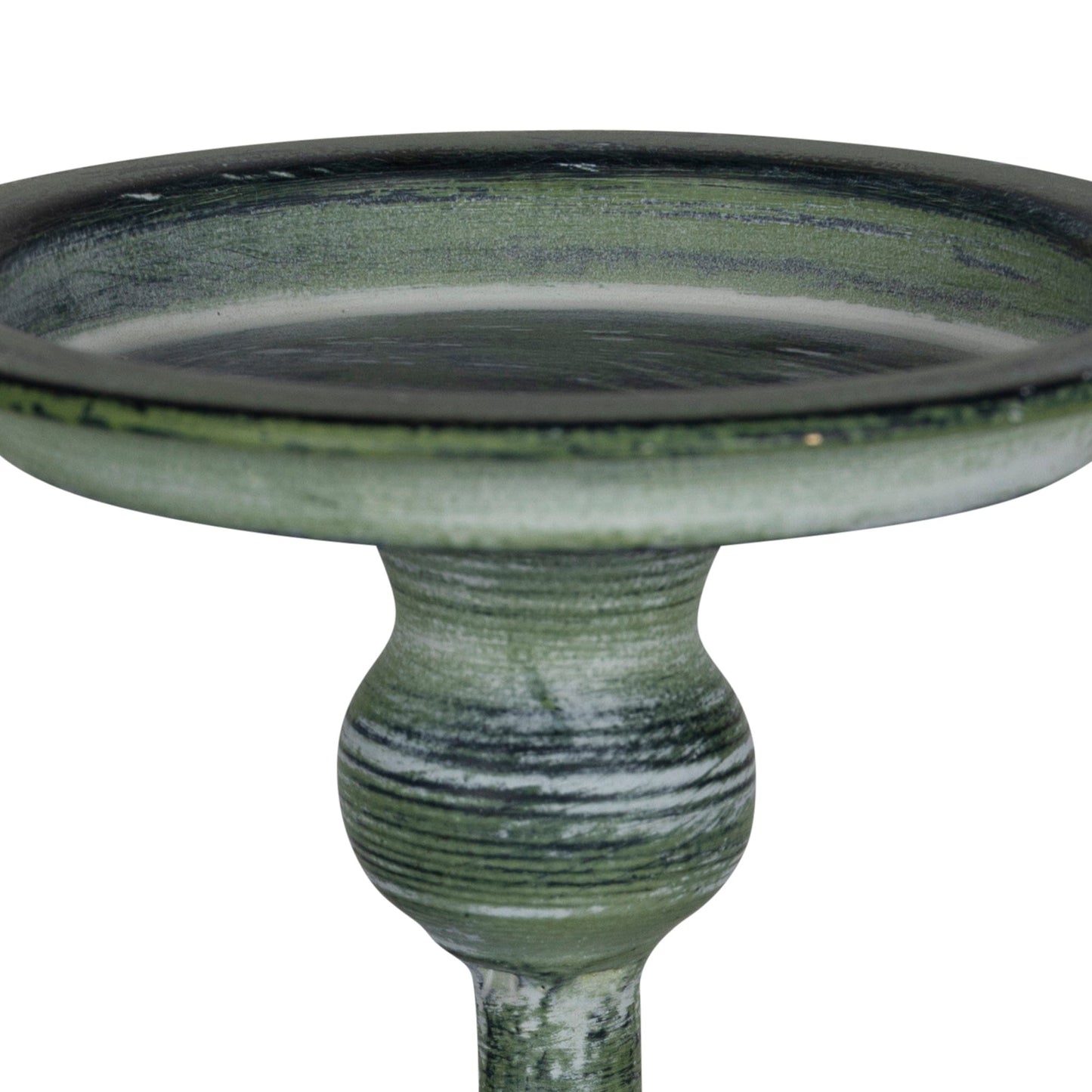 Set Of 3 Vintage Green Candle Holders