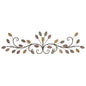 Warm Scrolling Metal Leaves Over Door Wall Decor