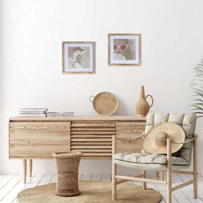 Pretty Lady With Hat Framed Wall Art