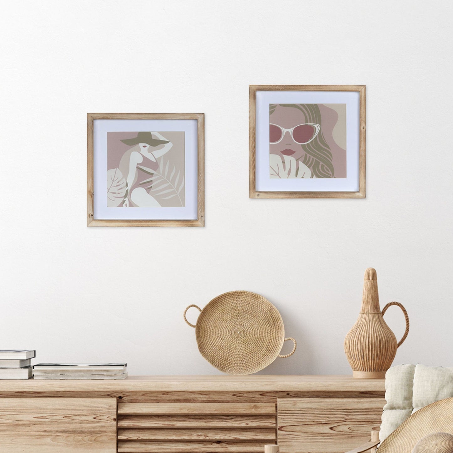 Pretty Lady With Hat Framed Wall Art