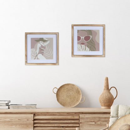 Pretty Lady With Hat Framed Wall Art