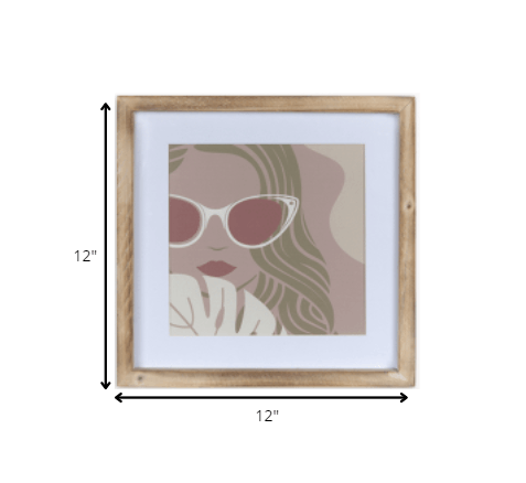 Pretty Lady In Shades Framed Wall Art