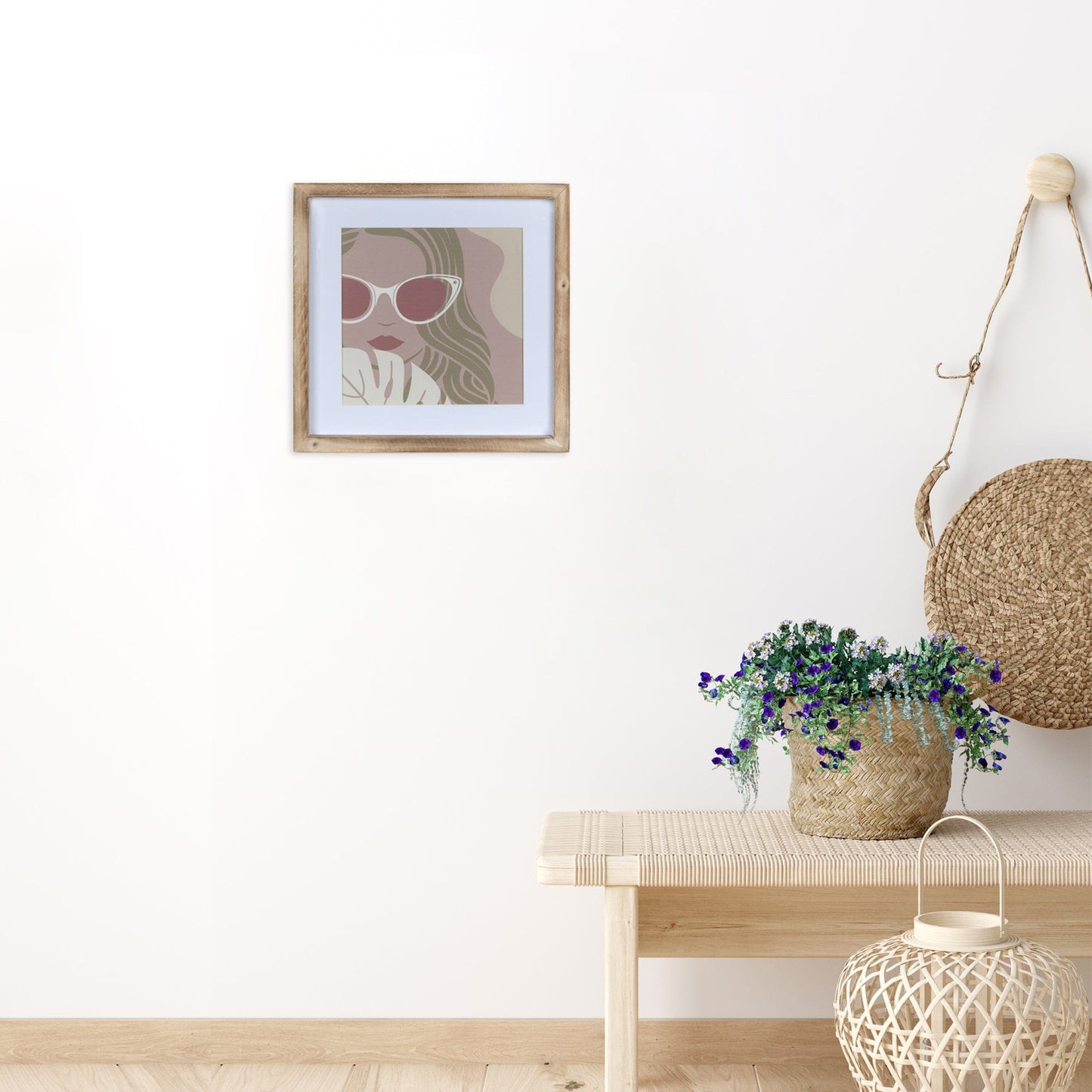 Pretty Lady In Shades Framed Wall Art