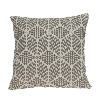 Beige Geometric Throw Pillow