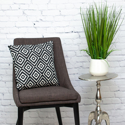 Ebony And Ivory Diamonds Throw Pillow