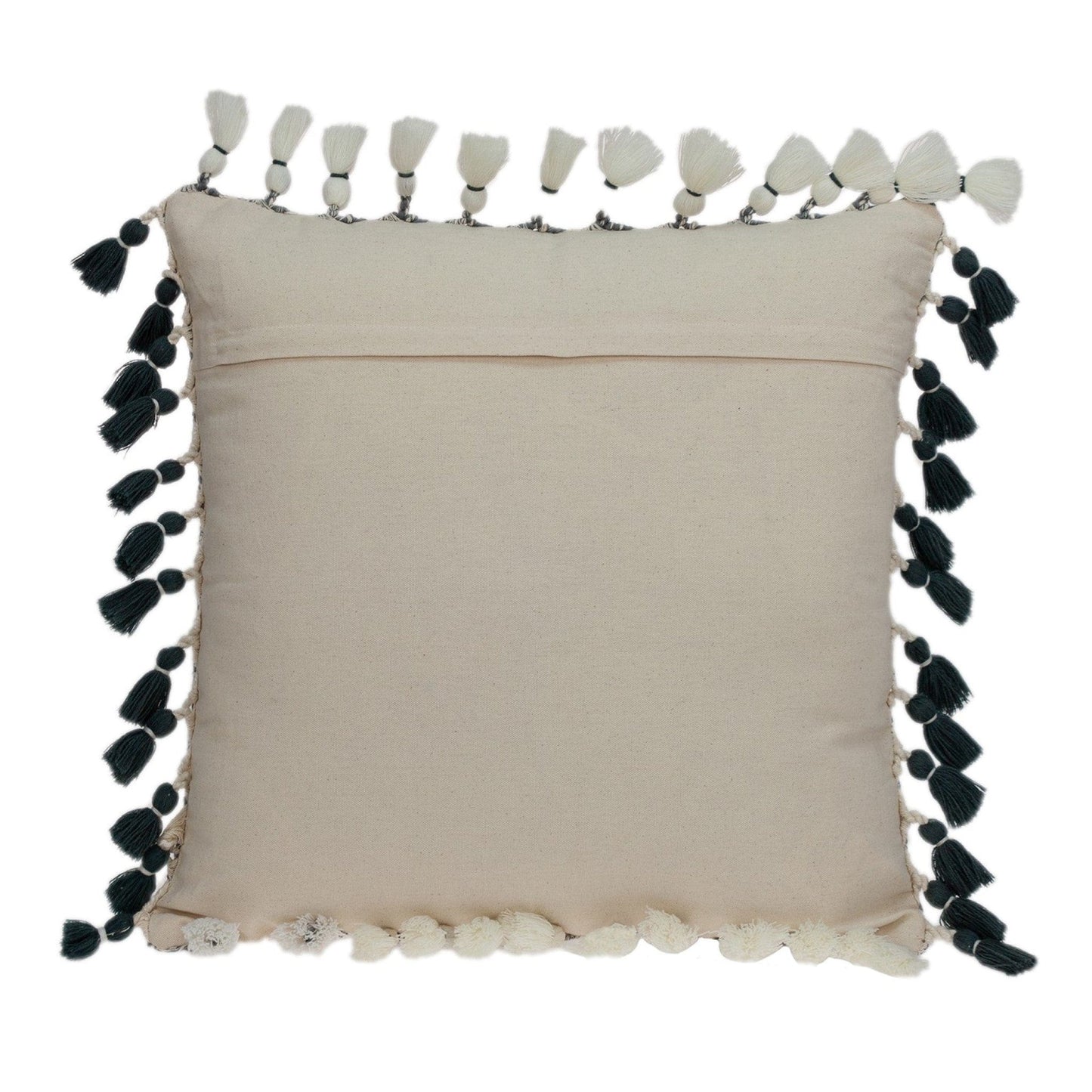 20" X 20" Slate And Grey Abstract 100% Cotton Throw Pillow