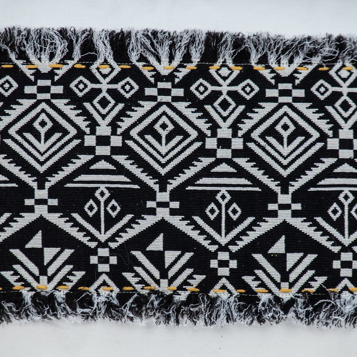 Black And White Patched Throw Pillow