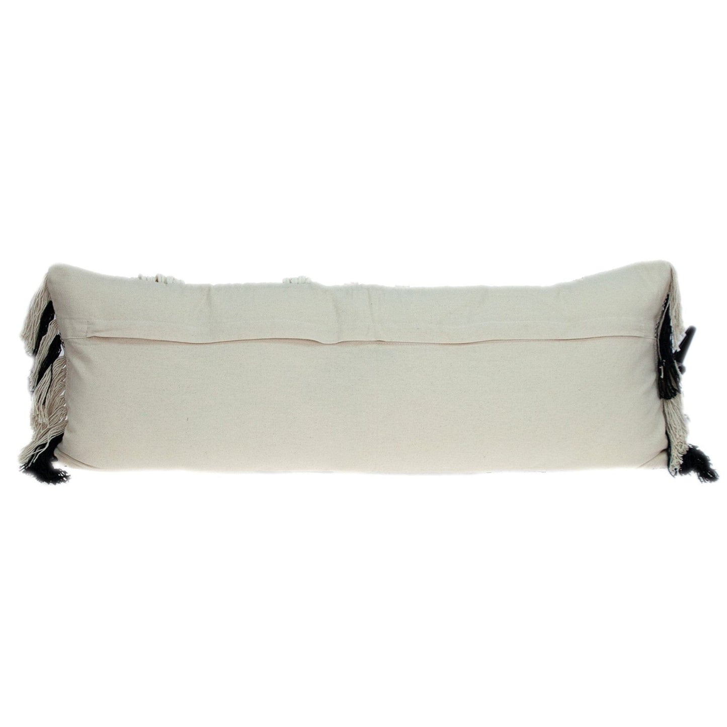 Black And White Geo Long Lumbar Throw Pillow