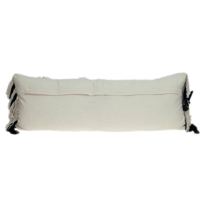 Black And White Geo Long Lumbar Throw Pillow