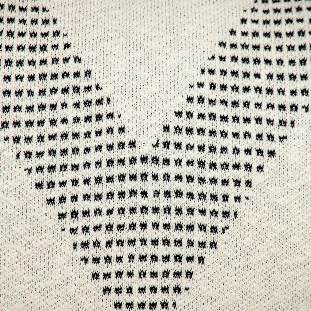 Beige And Black Knit Throw Pillow