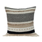 Black White And Tan Textured Pillow