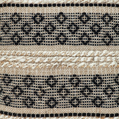 Chocolate Brown Jute Throw Pillow