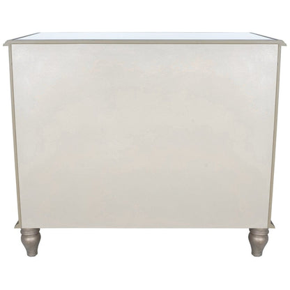 Rectangle Mirrored Three Drawer Console Storage Chest