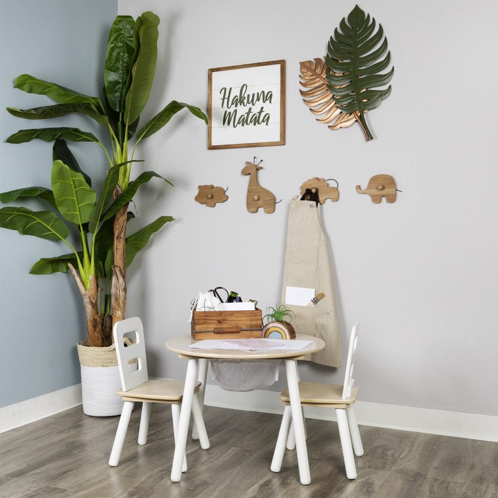 Set Of 4 Wooden Safari Animal Wall Hooks