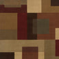 3'X4' Red And Tan Geometric Area Rug