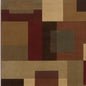 3'X4' Red And Tan Geometric Area Rug