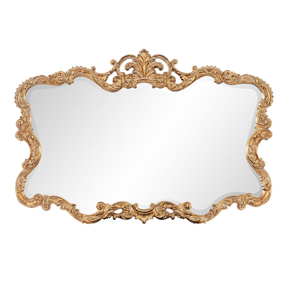 Gold Leaf Mirror With Decorative Textured Frame