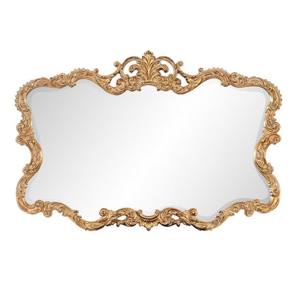 Gold Leaf Mirror With Decorative Textured Frame