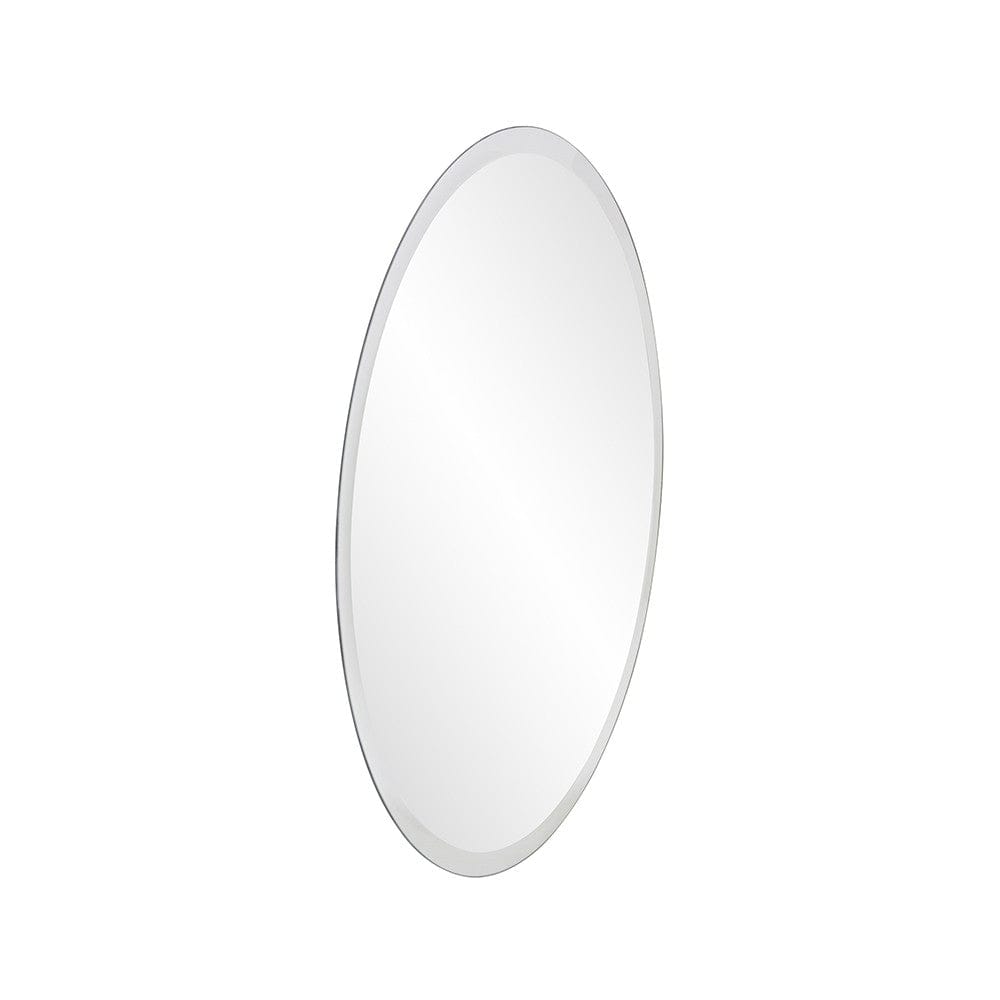 12" X 12" Minimalist Round Mirror With Beveled Edge