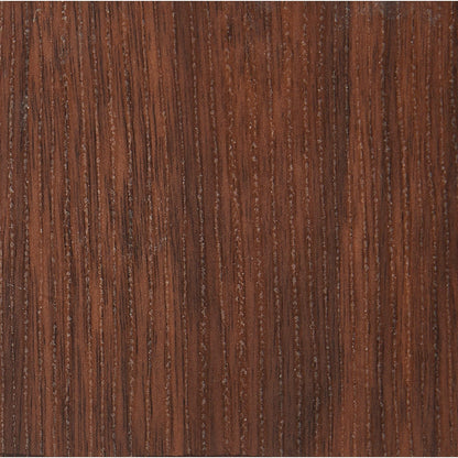 Oak And Walnut Two Toned  Geometrical Base With Glass Top Dining Table