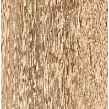 Oak And Walnut Two Toned  Geometrical Base With Glass Top Dining Table