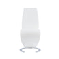 Set Of 2 White  Z Shape Design Dining Chairs With Horse Shoe Shape Base