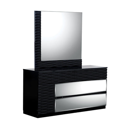 Modern Black Mirror With Clean Angeled Lines