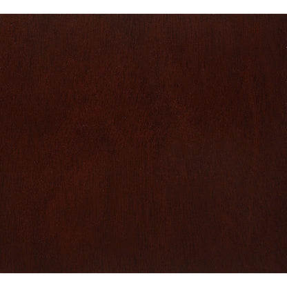 Sleek Dark Cherry Wood Wall Hanging Mirror