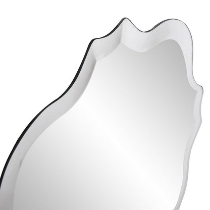 Square Frameless Mirror With Scallop Edges