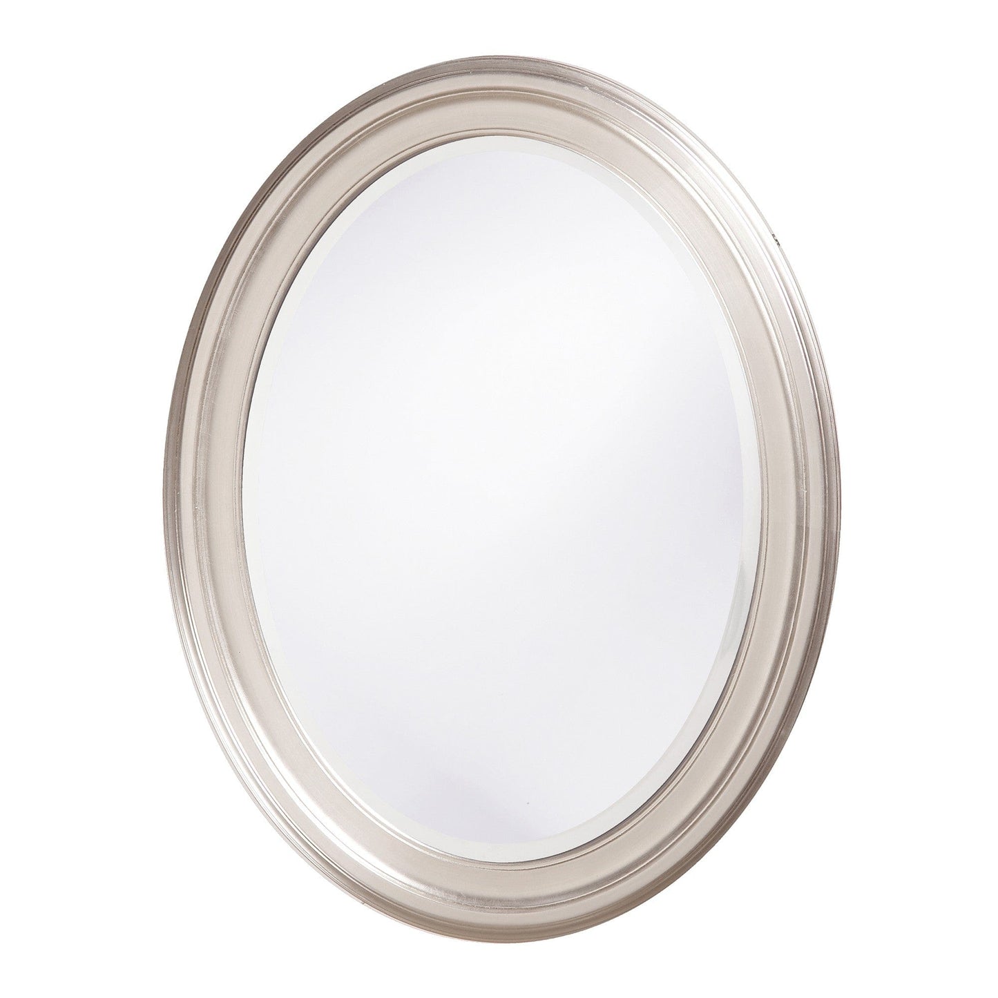 Modern Wall Mirror With Silver Leaf Frame