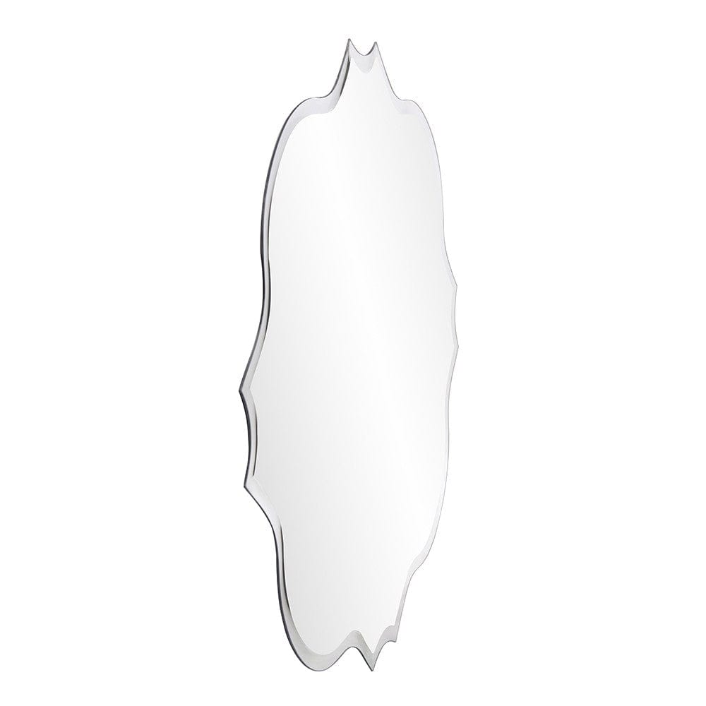 Frameless Scalloped Wall Mirror