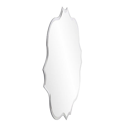 Frameless Scalloped Wall Mirror