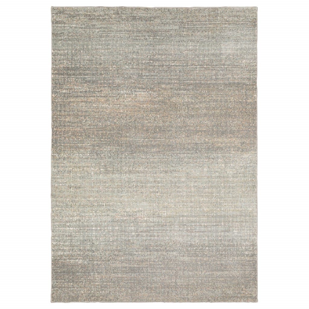 7' Gray Green Abstract Confetti Indoor Runner Rug