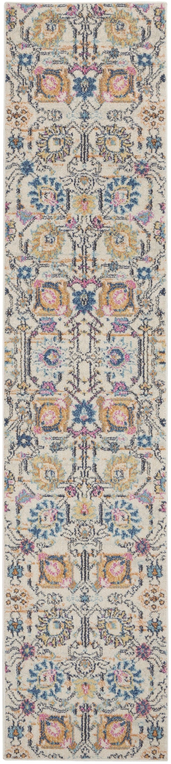 2’ X 3’ Ivory And Multicolor Floral Buds Scatter Rug