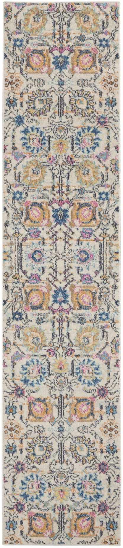 2’ X 3’ Ivory And Multicolor Floral Buds Scatter Rug