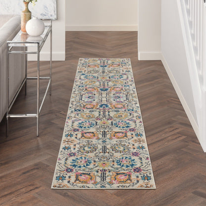 2’ X 3’ Ivory And Multicolor Floral Buds Scatter Rug
