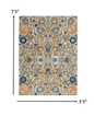 2’ X 3’ Ivory And Multicolor Floral Buds Scatter Rug